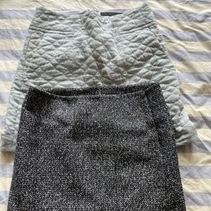 Theory blue mini skirt bundle, both size 2